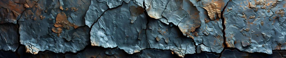 Naklejka premium Grunge Effects: Distressed 3D Background Textures explores the creation rugged,weathered surfaces that evoke sense of raw, urban aesthetic.It highlights techniques achieving authentic distressed looks