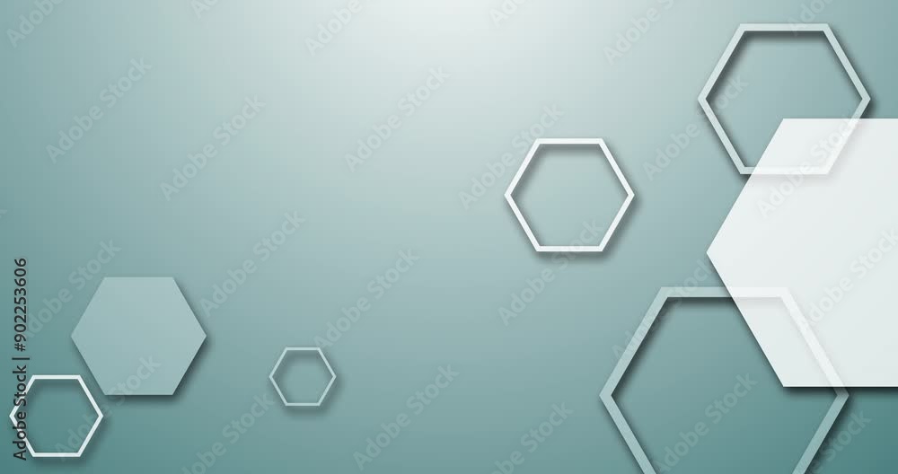 Aufkleber wallpaper, hexagon and moving of shape, digital and lines for molecule, pattern and texture of symme