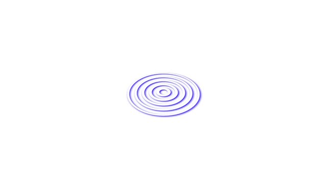 Abstract radio waves icon animation on background.