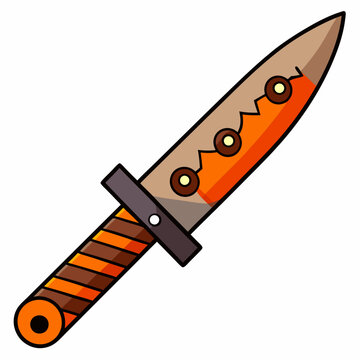 recommend clip art: Knife  vector Silhouette  illustration
                    