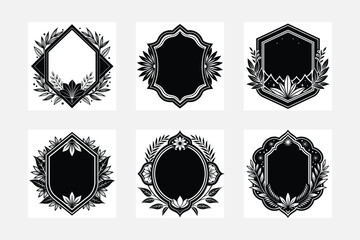 Vintage Frame and Element Artwork for Elegant Designs
