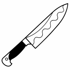 Knife  vector Silhouette  illustration
