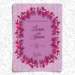 Obraz premium DECORATIVE ART FLORAL 216, WEDDING INVITATION DESIGN