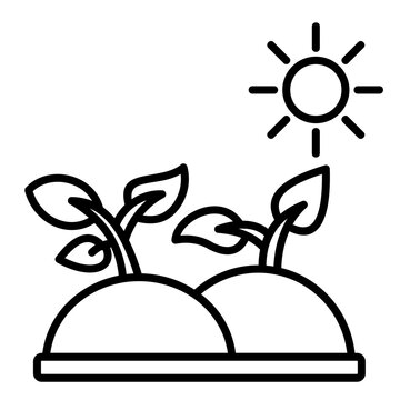 sprouts growing under sun clip art preview