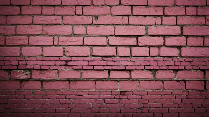 pink brick wall with grungy texture for background