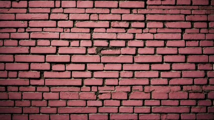 pink brick wall with grungy texture for background