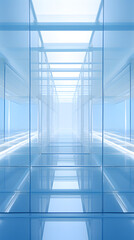 Obraz premium Digital technology symmetrical glass abstract geometric poster background