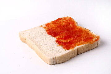 white bread with chili sauce