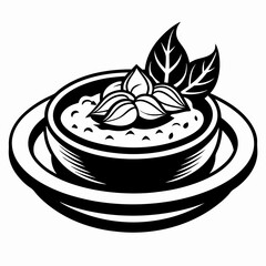 Vegetarian  Silhouette Vector Illustration