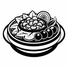 Vegetarian  Silhouette Vector Illustration