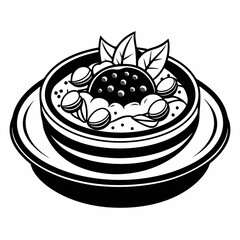 Vegetarian  Silhouette Vector Illustration