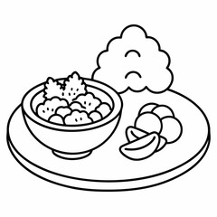 Vegetarian  Silhouette Vector Illustration