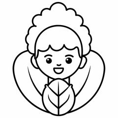 Vegetarian  Silhouette Vector Illustration