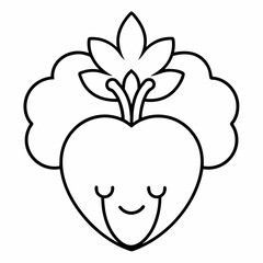 Vegetarian  Silhouette Vector Illustration