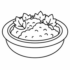 Vegetarian  Silhouette Vector Illustration