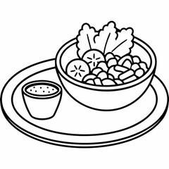 Vegetarian  Silhouette Vector Illustration