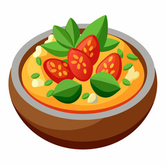 Vegetarian  Silhouette Vector Illustration