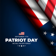 Patriot Day September 11th background vector illustration