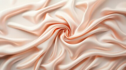 Fototapeta premium Soft Peach Satin Fabric Texture Closeup