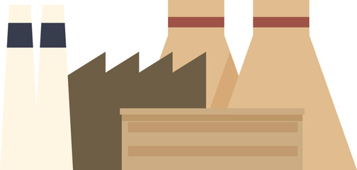 Nuclear power plant cooling towers generating electricity © nsit0108