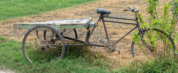 Old local made tricycle, vintage tricycle
