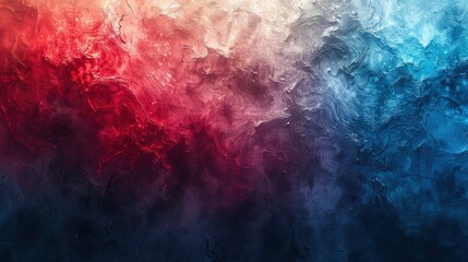 Red, Blue, and White Gradient Background with Rough Brushstrokes and Blurred Edges