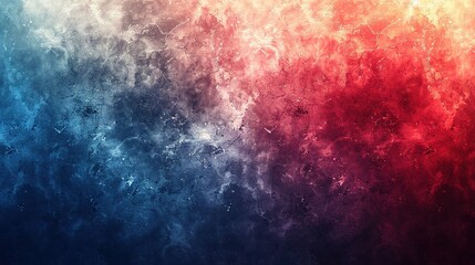 Fototapeta premium Red, Blue, and White Gradient Background with Rough Brushstrokes and Blurred Edges