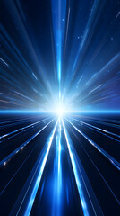 Obraz premium Digital technology blue luminous emission light geometric poster background