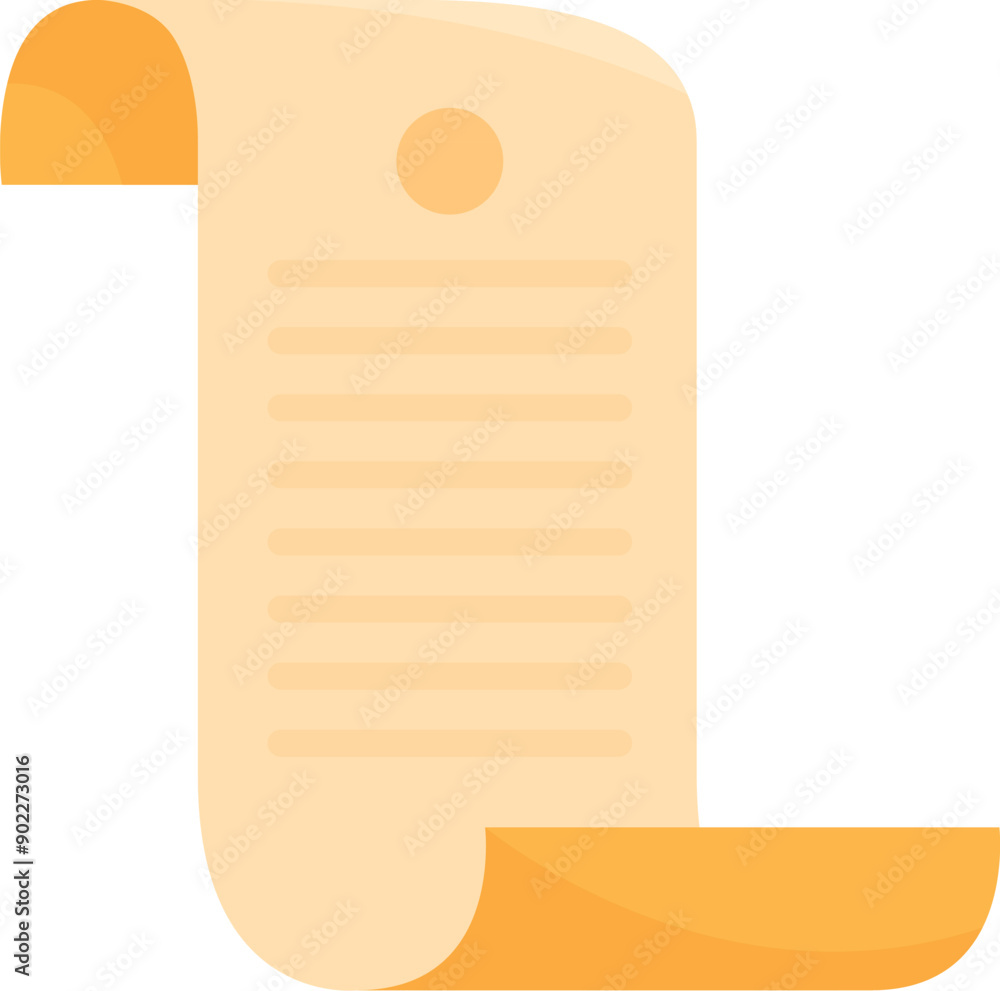 Poster old paper scroll with empty lines representing ancient knowledge