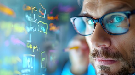 Leading the Way: Team Leader Presenting Ideas on Whiteboard, Team Members Engaged in Presentation Focus