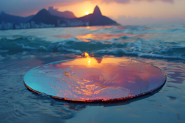 Round Object Floating in Water