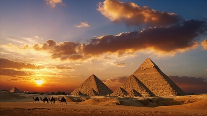 Sunset at the Pyramids