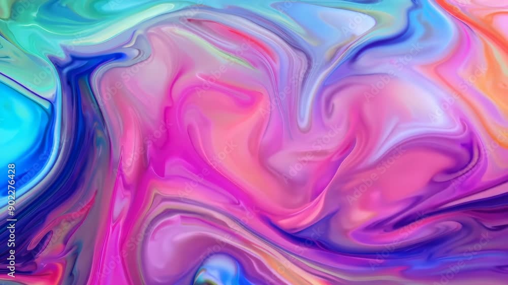 Poster fluid vibrations of colorful swirls in abstract art compositions. generative ai