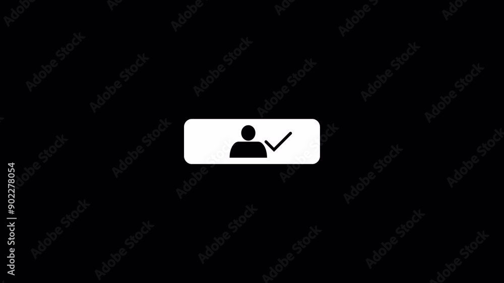 Poster follow button animation, animation of pointer click follow button, click or press follow button with