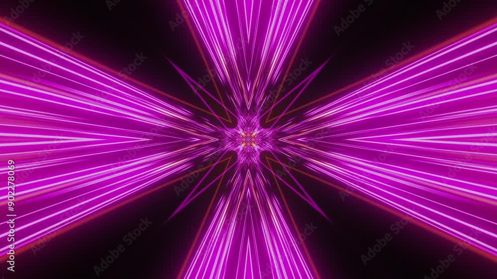 Poster abstract background in neon glow colors - speed of light looping animation