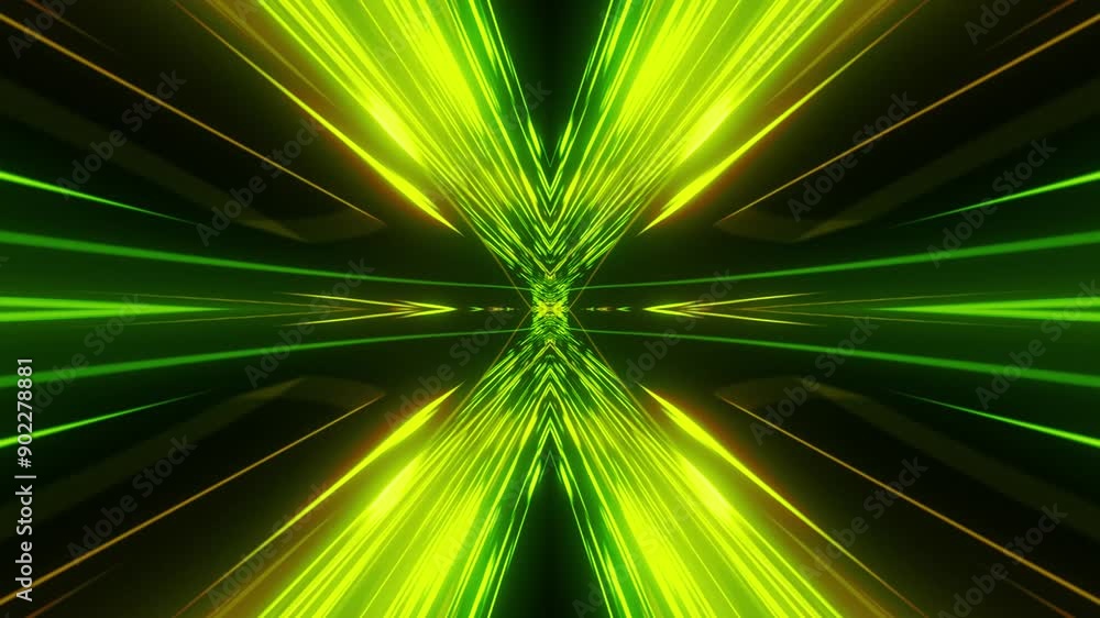 Poster colorful neon rays - timewarp abstract loop