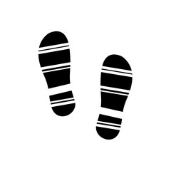 Human footprints icon. Vector illustration