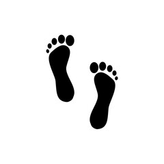 Human footprints icon. Vector illustration