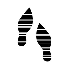 Human footprints icon. Vector illustration