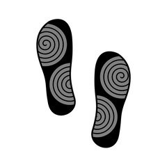 Human footprints icon. Vector illustration