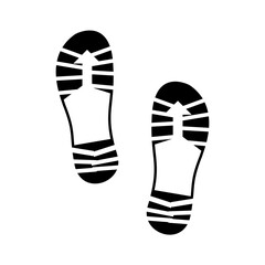 Human footprints icon. Vector illustration