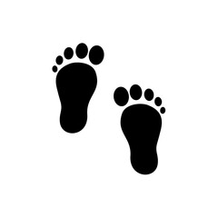 Human footprints icon. Vector illustration