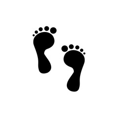 Human footprints icon. Vector illustration