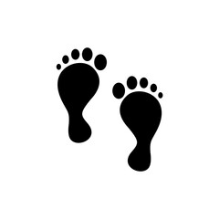 Human footprints icon. Vector illustration