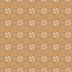Flat floral spring Flowers pattern design