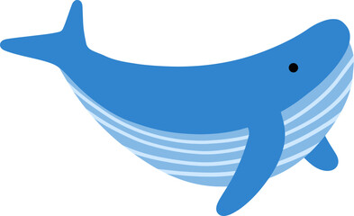 Hand drawn doodle vector illustration of Whale