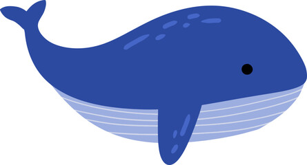 Hand drawn doodle vector illustration of Whale