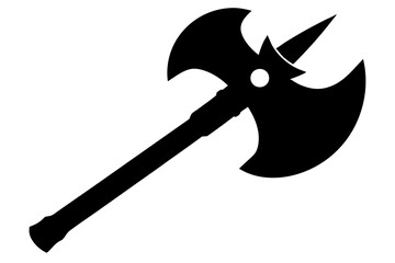 Axe vector silhouette, axe icon illustration

