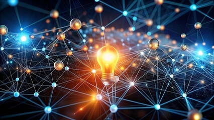 Fototapeta premium Bright Idea In Network.