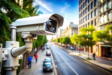 Security Camera on City Street.